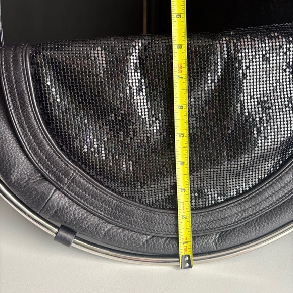 Vintage Diesel Space Y2K Liquid Space Leather Hoop Circle Round Bag - Picture 16 of 17